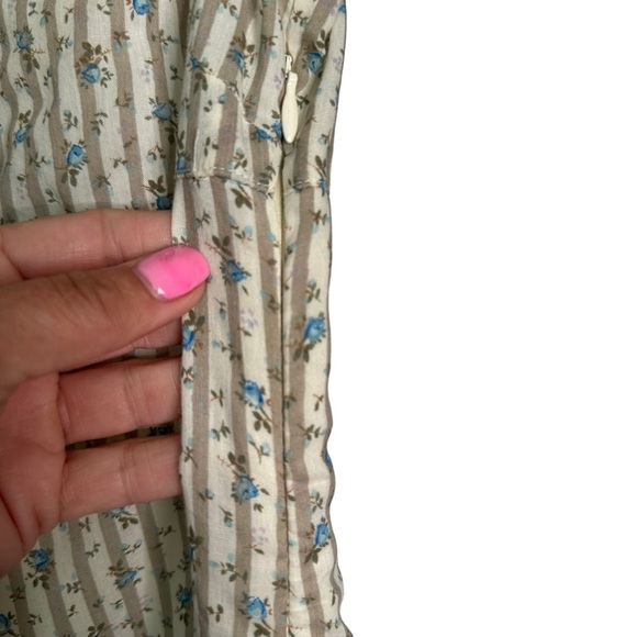 Free People | Vintage Floral V-neck Empire Waist 90’s Y2K Dress Size Medium - Picture 5 of 7